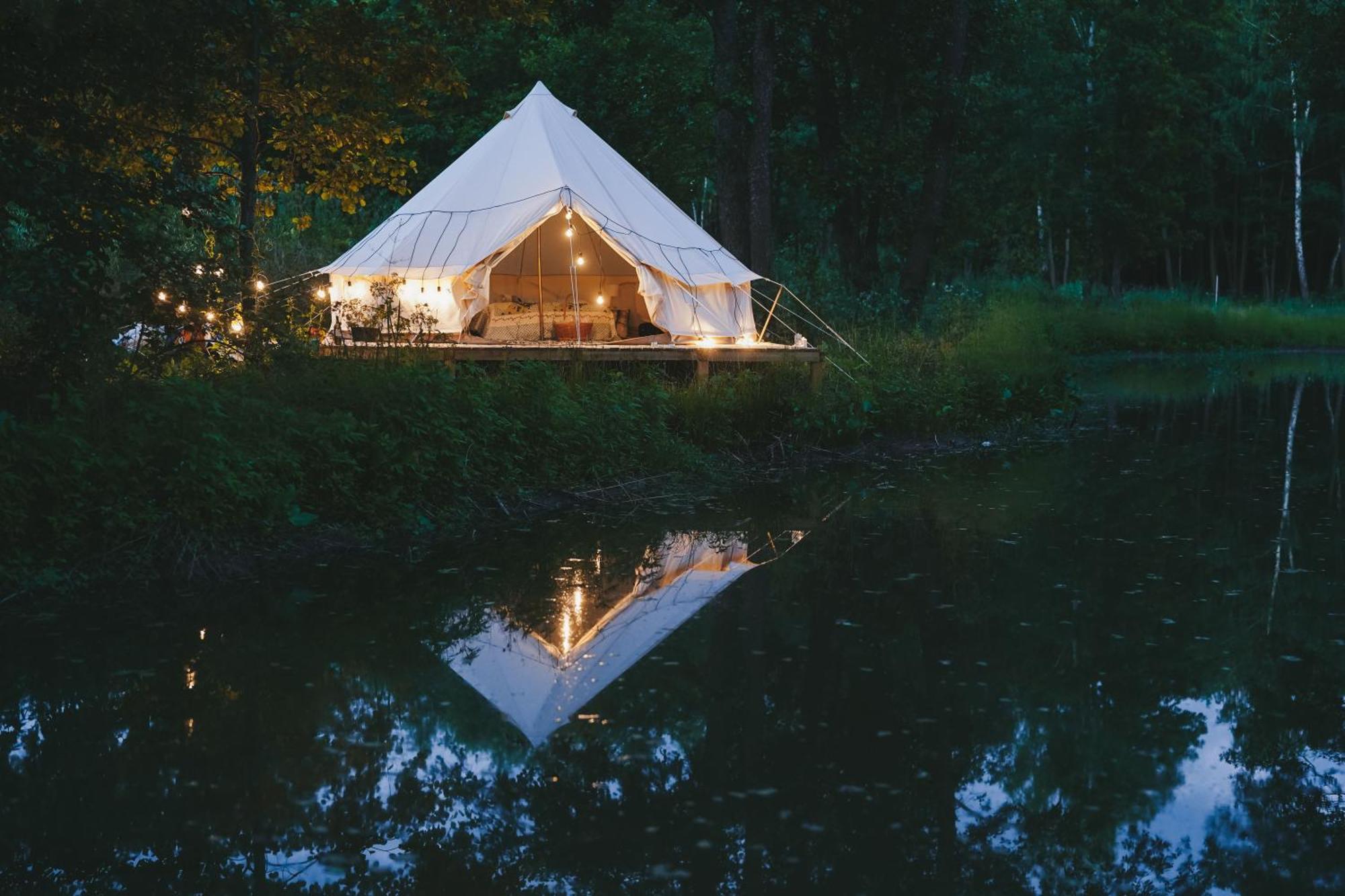 Glamping Taelt/Tent - Glampingzelt -Lodge - Sjoeutsikt Blattniksele Екстериор снимка